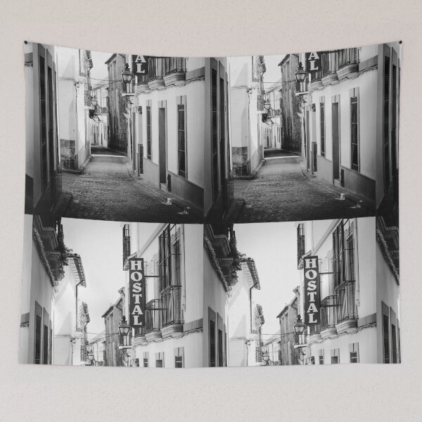 Item preview, Narrow Alleys of Cordoba Black and White Vertical designed and sold by eddiebarronshop.