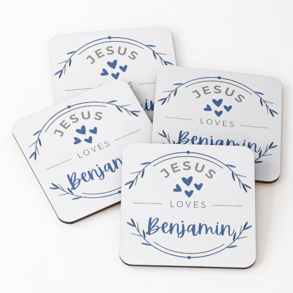 Artikelvorschau, Benjamin - Jesus liebt Benjamin / personalisierter Name entworfen und verkauft von Share-Blessings.
