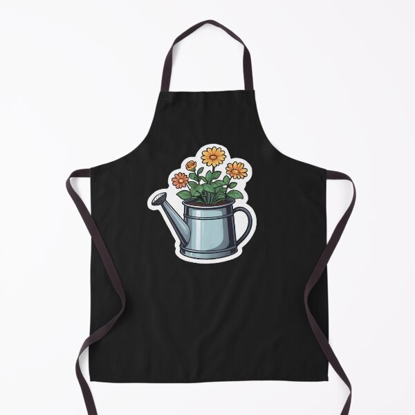 Item preview, stickerwatering can with yellow flowers designed and sold by Tatty-shop.