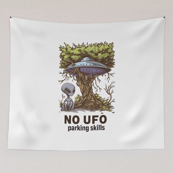 Item preview, No UFO Parking Skills - Funny UFO designed and sold by Fenay Designs.