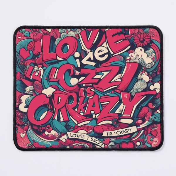 Item preview, LOVE IS CRAZY SLOGAN designed and sold by Owl-o-the-wisp.