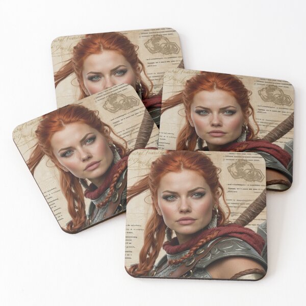 Item preview, The Gaze of Red Sonja designed and sold by Samantha AI Artist.