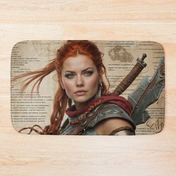 Item preview, The Gaze of Red Sonja designed and sold by Samantha AI Artist.