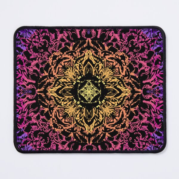 Item preview, Vintage mandala colorful pattern black background designed and sold by Azasart.