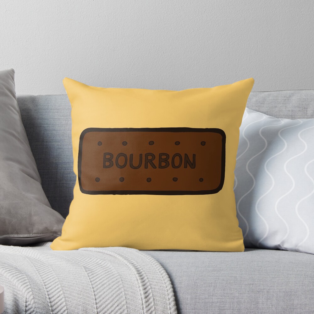 Chocolate Bourbon Biscuit Throw Pillow