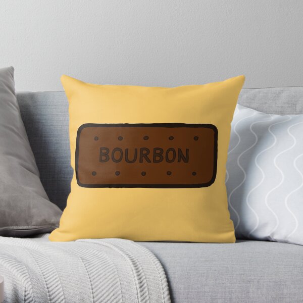 Chocolate Bourbon Biscuit Throw Pillow