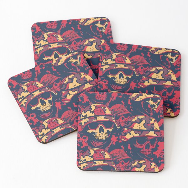 Item preview, Tiled Military Skull Pattern designed and sold by dcrc.