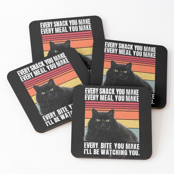 Item preview, Distressed Retro Striped Black Siberian Cat Funny Sticker Quotes - I'll Be Watching You Essentials Essentials designed and sold by CanvasThread.