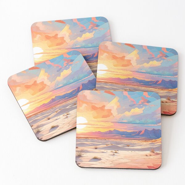 Item preview, White Sands Mosaic: Nature & Sunset Art Delight designed and sold by purrfect pattern.