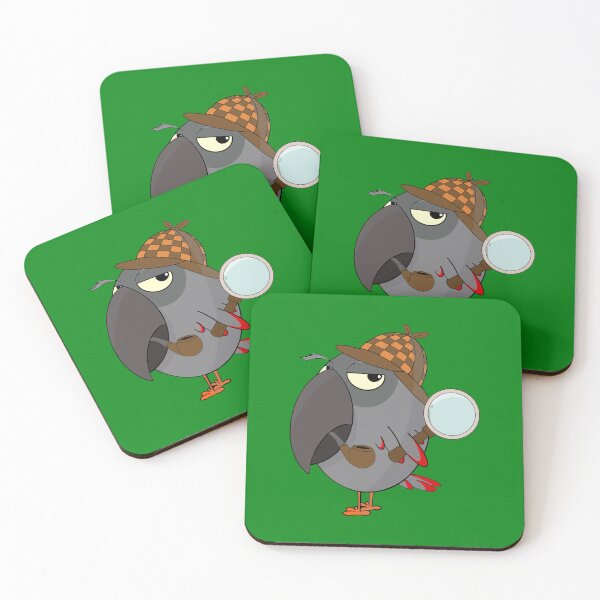 Item preview, Funny Sherlock Holmes African Grey Parrot designed and sold by YoshiArtDesign.