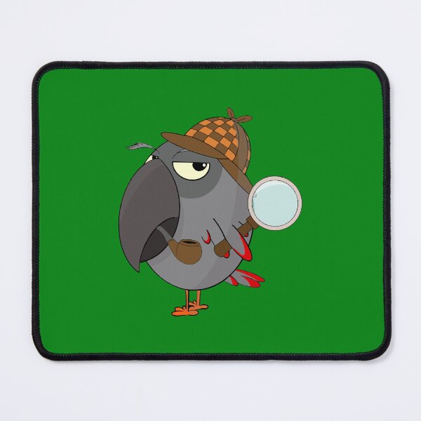 Item preview, Funny Sherlock Holmes African Grey Parrot designed and sold by YoshiArtDesign.