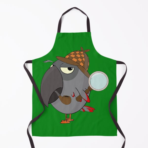 Item preview, Funny Sherlock Holmes African Grey Parrot designed and sold by YoshiArtDesign.