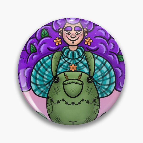 Item preview, Purple-haired green-thumb  designed and sold by ShropshireFox.