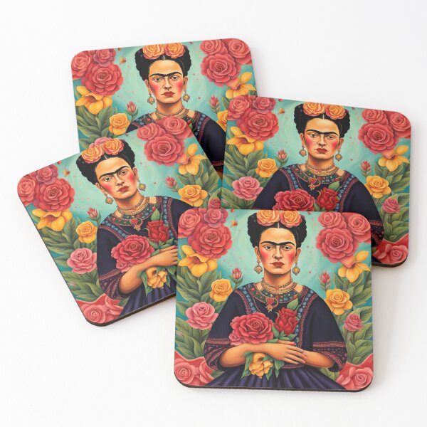 Item preview, Frida Kahlo holding roses designed and sold by Joanne Walsh.