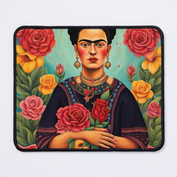 Item preview, Frida Kahlo holding roses designed and sold by Joanne Walsh.