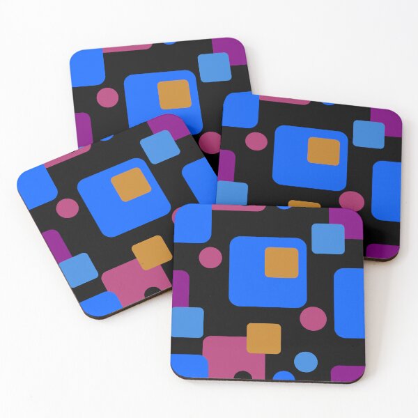 Item preview, Retro Abstract Dream Space on Black Half-Drop-5748 designed and sold by Art in My Loft.