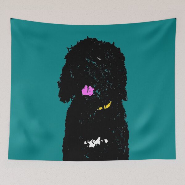 Item preview, Portuguese Water Dog Design in teal - Pet Pop Art - Animal Pop Art, Bespoke Options designed and sold by StudioFlea.