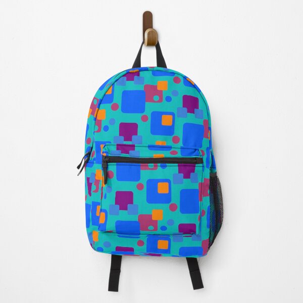 Item preview, Retro Abstract Dream Space on Teal Half-Drop-5748 designed and sold by Art in My Loft.
