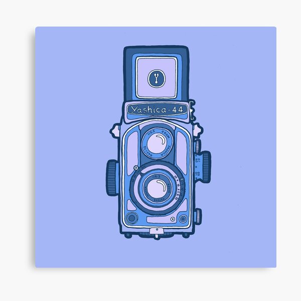 Blue vintage yashica camera. Canvas Print