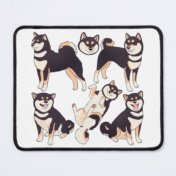 Item preview, Cute black and tan shiba inu dog pattern  designed and sold by Yaragold.