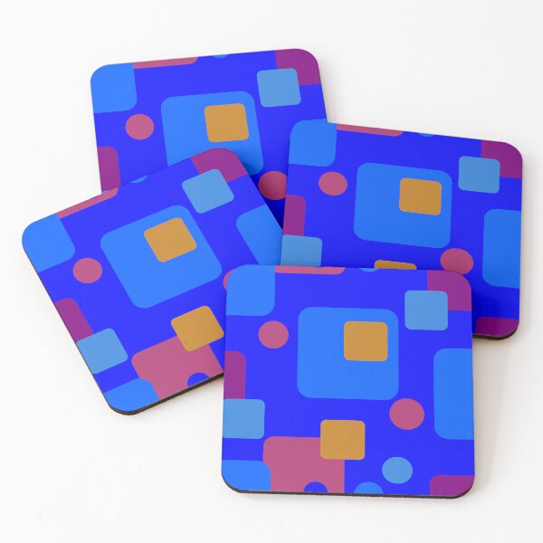 Item preview, Retro Abstract Dream Space on Blue Half-Drop-5748 designed and sold by Art in My Loft.