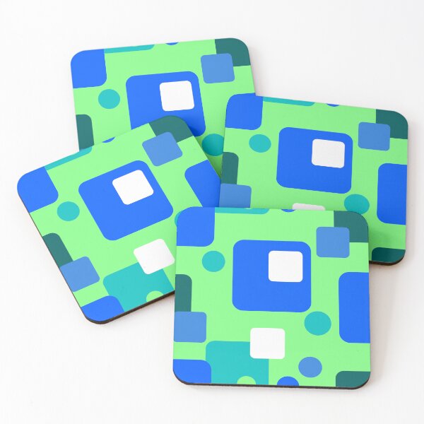 Item preview, Retro Abstract Dream Space on Bright Green Half-Drop-5748 designed and sold by Art in My Loft.