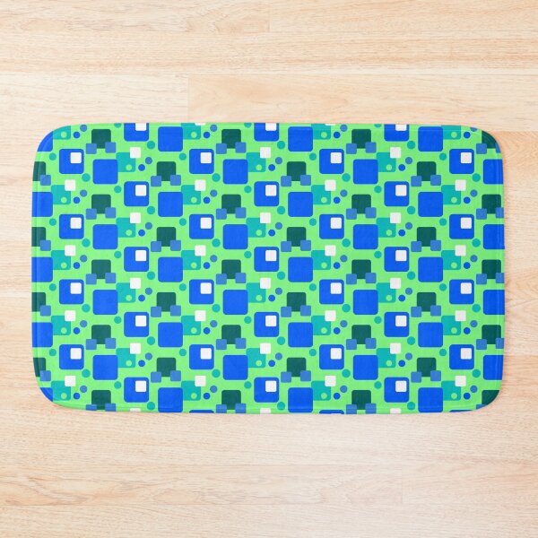 Item preview, Retro Abstract Dream Space on Bright Green Half-Drop-5748 designed and sold by Art in My Loft.