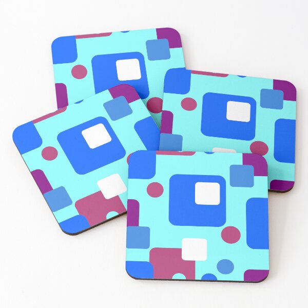 Item preview, Retro Abstract Dream Space on Sky Blue Half-Drop-5748 designed and sold by Art in My Loft.