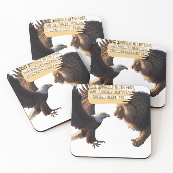 Item preview, Eagle and Lion looking face to face designed and sold by CConcienciaEscr.