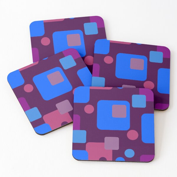 Item preview, Retro Abstract Dream Space on Magenta Half-Drop-5748 designed and sold by Art in My Loft.