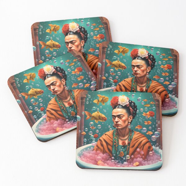 Item preview, Frida Kahlo and fish designed and sold by Joanne Walsh.