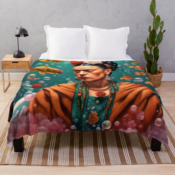 Item preview, Frida Kahlo and fish designed and sold by Joanne Walsh.