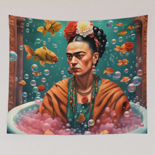 Item preview, Frida Kahlo and fish designed and sold by Joanne Walsh.