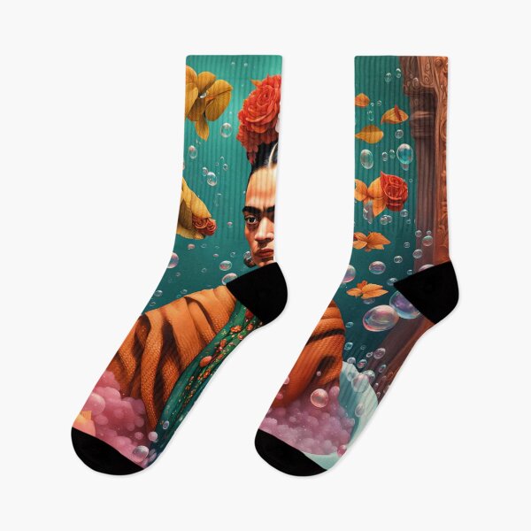 Item preview, Frida Kahlo and fish designed and sold by Joanne Walsh.