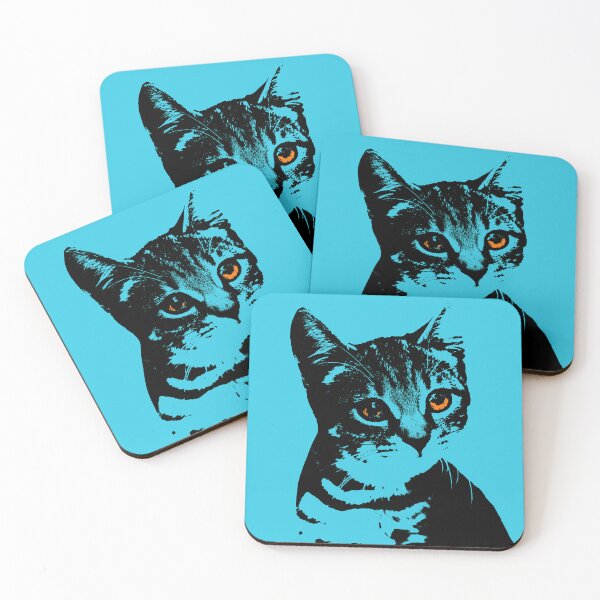 Item preview, Tabby Cat in Blue Design - Pet Pop Art - Animal Pop Art, Bespoke Option designed and sold by StudioFlea.