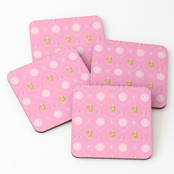 Item preview, Rabbit Dolls Baby Pink Wallpaper Seamless Pattern  designed and sold by rollingfakedice.