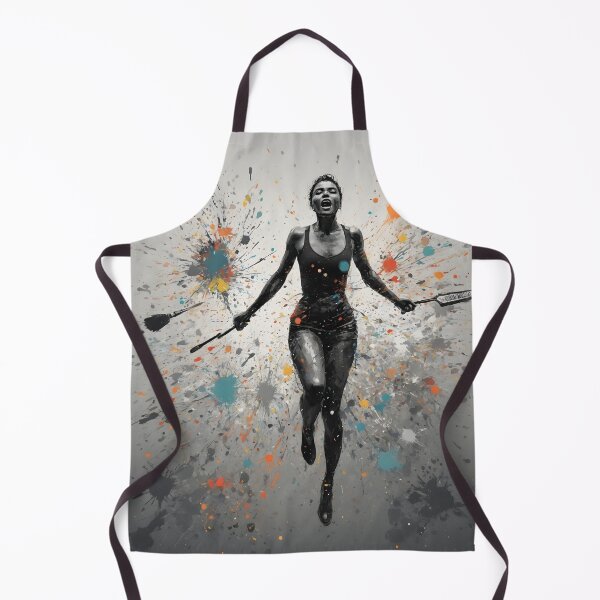 Item preview, Afroamerican woman in the air with painting splashes designed and sold by lyricsai.