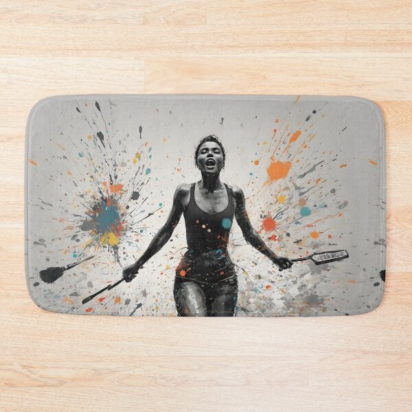 Item preview, Afroamerican woman in the air with painting splashes designed and sold by lyricsai.