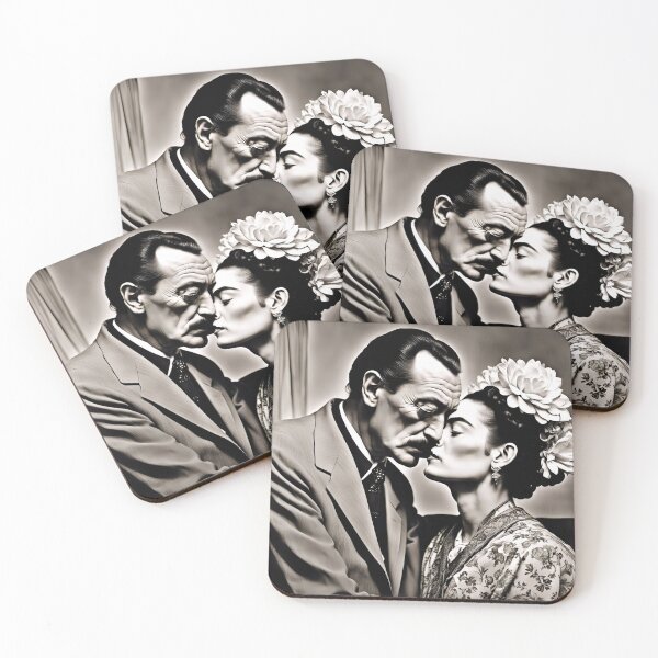 Item preview, Frida Kahlo kissing Dali designed and sold by Joanne Walsh.