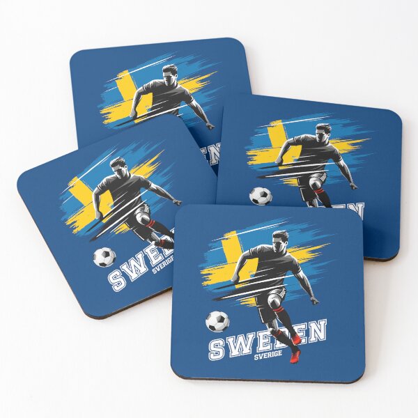 Item preview, Football Soccer Sweden Swedish Flag Player Grunge Silhouette designed and sold by Infinitee8hirts.