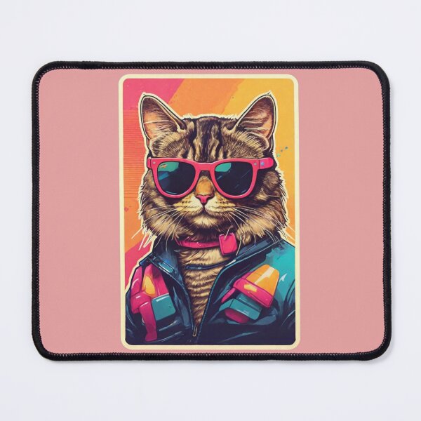 Item preview, Designer Cat: Ready to go crazy in 80s Style. designed and sold by NewtBoo.