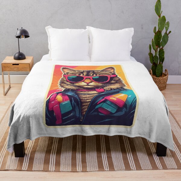 Item preview, Designer Cat: Ready to go crazy in 80s Style. designed and sold by NewtBoo.