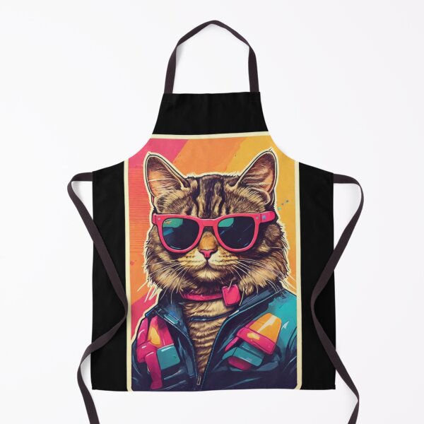 Item preview, Designer Cat: Ready to go crazy in 80s Style. designed and sold by NewtBoo.
