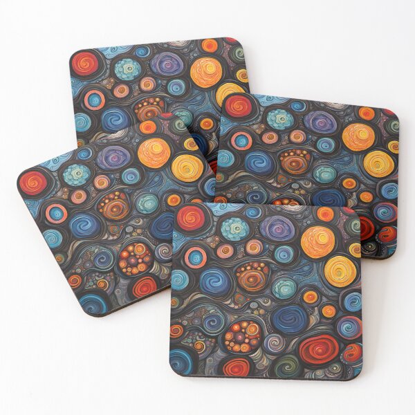 Item preview, Abstract Colorful Pattern Acrylic Vibrant Circles designed and sold by ShaViArt.