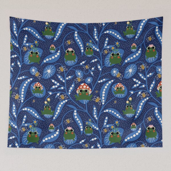Item preview, Frog Cute kawaii Kids Floral - Cute Children Kawaii  designed and sold by susycosta.