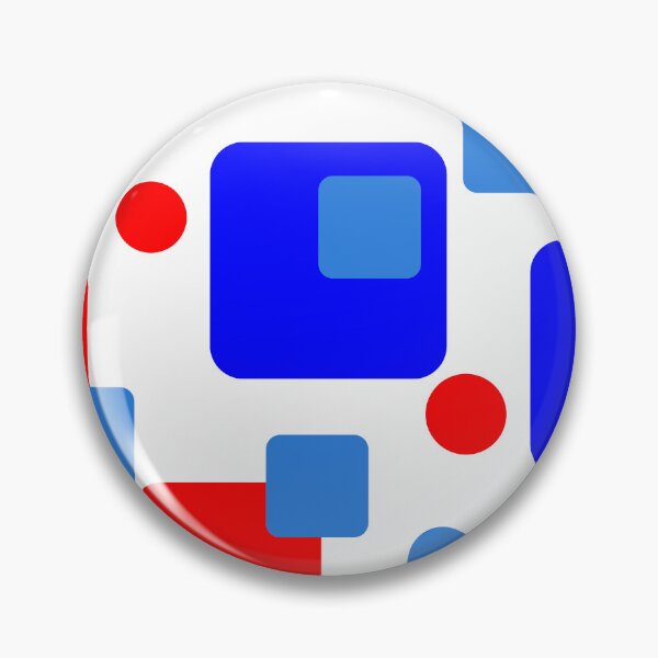 Item preview, Retro Abstract Dream Space Red and Blue on White Half-Drop-5748 designed and sold by Art in My Loft.