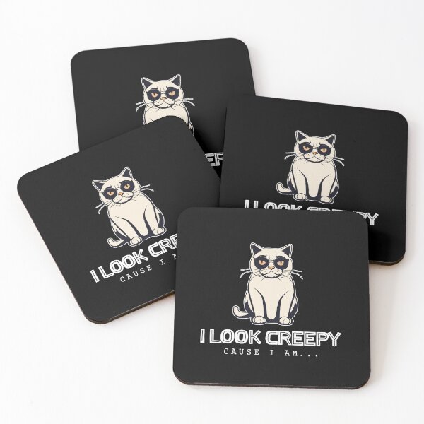 Item preview, I look creepy, cause I am | creepy vibes | weird looking cat | funny cat with sunglasses  designed and sold by themichetti.