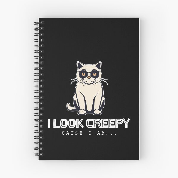 Item preview, I look creepy, cause I am | creepy vibes | weird looking cat | funny cat with sunglasses designed and sold by themichetti.