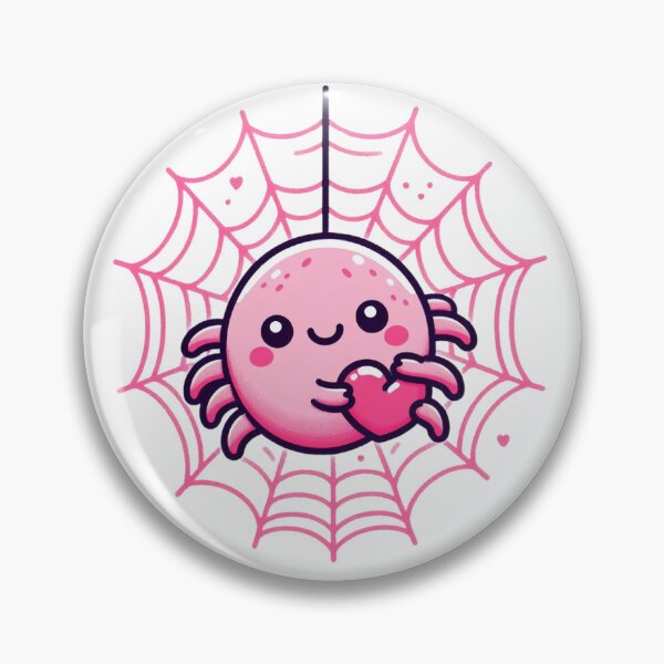 Item preview, Cute Pink Spider Holding a Love Heart designed and sold by LittleBuddiez.