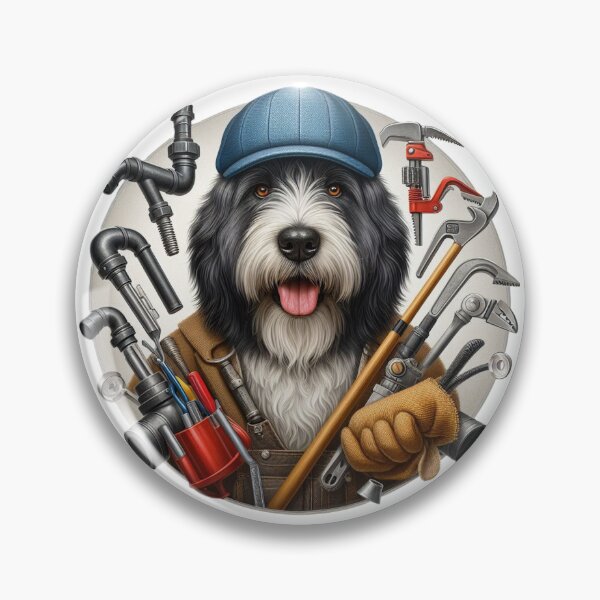 Item preview, Plumber - Polish Lowland Sheepdog  designed and sold by Alysha Lenderman.